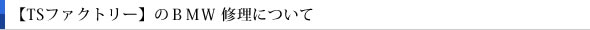 【TSファクトリー】のBMW 修理について