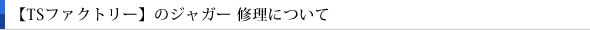 【TSファクトリー】のジャガー 修理について